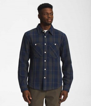 Camisa The North Face Valley Twill Flannel Hombre Azul Marino | CL-JYNHB