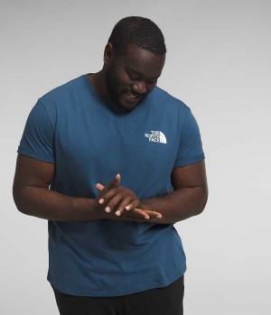 Camiseta The North Face Big Corta Sleeve Box NSE Hombre Azules | CL-UNJVX