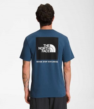 Camiseta The North Face Corta Sleeve Box NSE Hombre Azules | CHILE-FPXEN