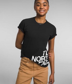 Camiseta The North Face Corta Sleeve Brand Proud Mujer Negras | CL-ZASBJ