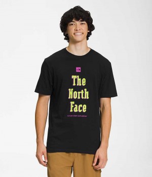 Camiseta The North Face Corta Sleeve Brand Proud Hombre Negras | CHILE-ZYQMT