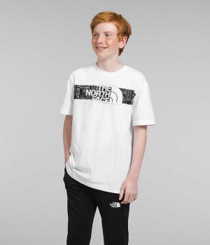 Camiseta The North Face Corta Sleeve Estampadas Niño Blancas | CL-NOMXA