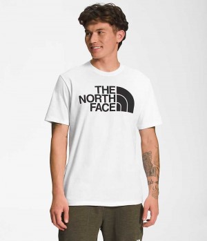 Camiseta The North Face Corta Sleeve Half Dome Hombre Blancas | CL-GSKAN