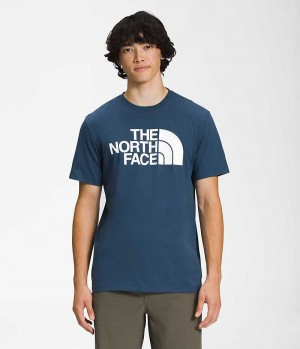 Camiseta The North Face Corta Sleeve Half Dome Hombre Azules | CHILE-BEMNU