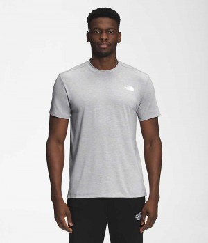 Camiseta The North Face Wander Corta Sleeve Hombre Gris | CHILE-ETCMB