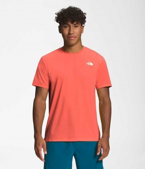 Camiseta The North Face Wander Corta Sleeve Hombre Naranjas | CHILE-GSJBQ