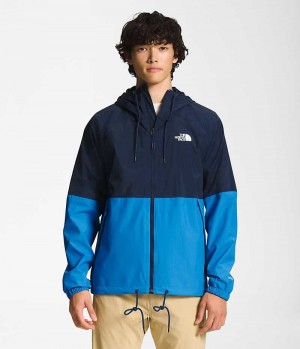 Chaqueta Impermeable The North Face Antora Hoodie Hombre Azul Marino Azules | CHILE-LAXNB