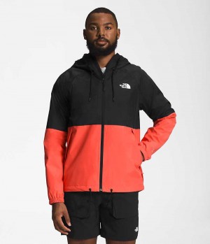 Chaqueta Impermeable The North Face Antora Hoodie Hombre Negras Naranjas | CL-NXMPI