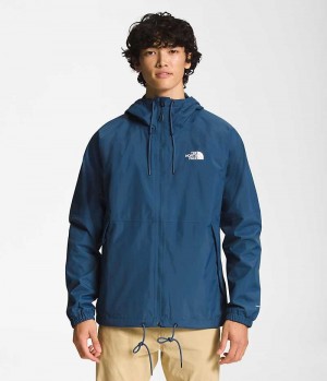 Chaqueta Impermeable The North Face Antora Hoodie Hombre Azules | CHILE-NWFPB