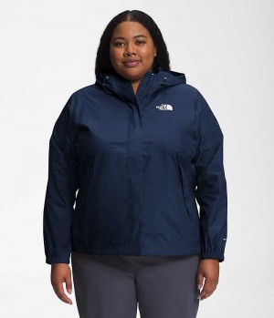 Chaqueta Impermeable The North Face Plus Antora Mujer Azul Marino | CL-YNKFS