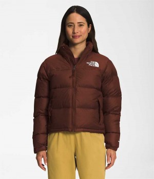 Chaqueta Plumas The North Face 1996 Retro Nuptse Mujer Burdeos | CHILE-LJRHG