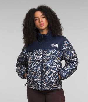 Chaqueta Plumas The North Face 1996 Retro Nuptse Mujer Azul Marino | CL-MEYGF