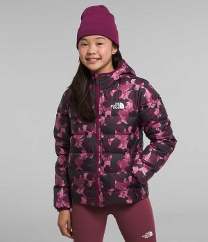 Chaqueta Plumas The North Face Reversible North Encapuchado Niña Fucsia | CL-YGWZT