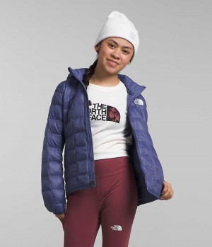 Chaqueta Plumas The North Face ThermoBall™ Encapuchado Niña Azules | CL-KCEZT