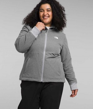 Chaqueta Softshell The North Face Plus Shelbe Raschel Hoodie Mujer Gris | CHILE-NALDE