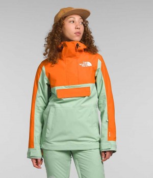 Chaquetas Aislantes The North Face Driftview Anorak Mujer Verde Menta Naranjas | CHILE-JMNHP