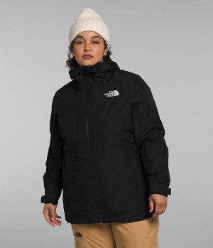 Chaquetas Aislantes The North Face Plus ThermoBall™ Eco Snow Triclimate® Mujer Negras | CHILE-ARVWE