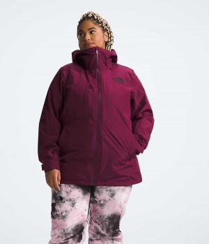 Chaquetas Aislantes The North Face Plus ThermoBall™ Eco Snow Triclimate® Mujer Rojas | CHILE-XDYBI