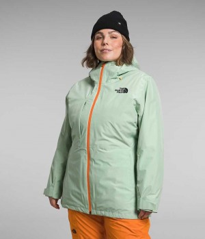 Chaquetas Aislantes The North Face Plus ThermoBall™ Eco Snow Triclimate® Mujer Verde Menta | CHILE-UONKR