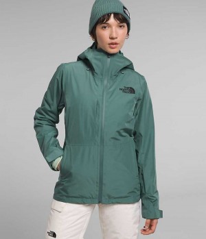 Chaquetas Aislantes The North Face ThermoBall™ Eco Snow Triclimate® Mujer Verde | CHILE-IWVFU