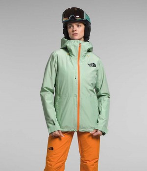 Chaquetas Aislantes The North Face ThermoBall™ Eco Snow Triclimate® Mujer Verde Menta | CL-SDKFV