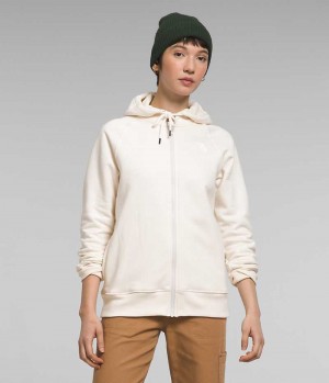 Chaquetas De Lana The North Face Brand Proud Full-Zip Hoodie Mujer Blancas | CHILE-FSTVD