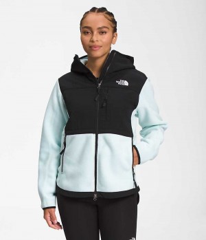 Chaquetas De Lana The North Face Denali Hoodie Mujer Negras Turquesa | CHILE-DMKIA