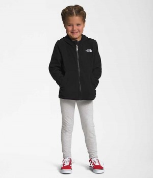 Chaquetas De Lana The North Face Glacier Full-Zip Hoodie Niña Negras | CL-ARPXQ