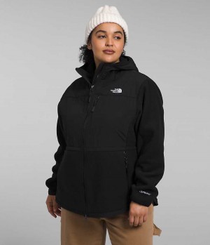 Chaquetas De Lana The North Face Plus Denali Hoodie Mujer Negras | CL-TNVUH