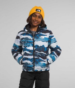 Chaquetas De Lana The North Face Reversible Mt Chimbo Full-Zip Encapuchado Niño Azules | CL-FPCBJ