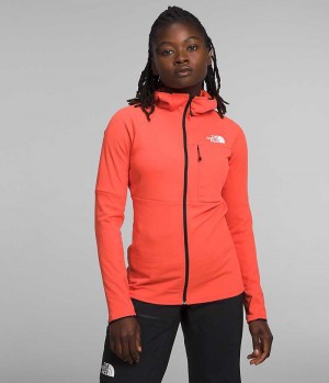 Chaquetas De Lana The North Face Summit Series FUTUREFLEECE™ Full-Zip Hoodie Mujer Naranjas | CL-QCLGH