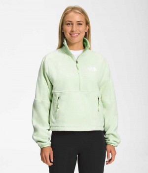 Chaquetas De Lana The North Face TNF™ Polartec® 100 ¼-Zip Mujer Verde Menta | CL-IXZKN