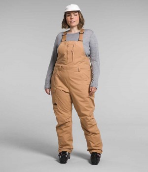 Pantalones Babero The North Face Plus Freedom Mujer Kaki | CL-JCFWA