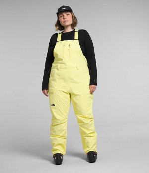 Pantalones Babero The North Face Plus Freedom Insulated Mujer Amarillo | CHILE-SLPGX