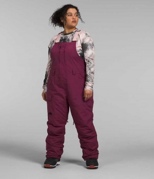 Pantalones Babero The North Face Plus Freedom Insulated Mujer Burdeos | CL-PHTYS