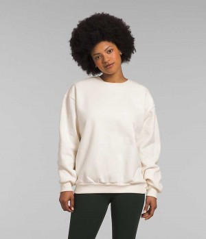 Pullover The North Face Felted Fleece Crew Mujer Blancas | CHILE-WSEGK