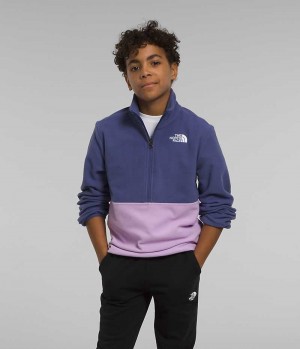 Pullover The North Face Glacier ¼-Zip Niño Azules | CL-ATZBJ