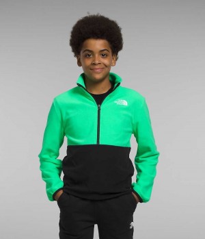 Pullover The North Face Glacier ¼-Zip Niño Verde | CHILE-FNXYG