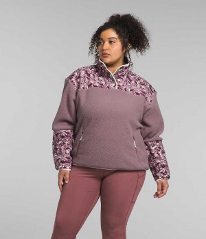 Pullover The North Face Plus Cragmont Fleece ¼-Snap Mujer Fucsia | CL-MHWTG