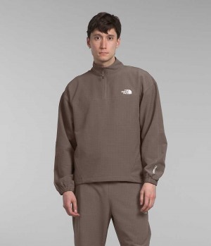 Pullover The North Face Tekware™ Grid ¼-Zip Hombre Marrones | CHILE-CRFHQ