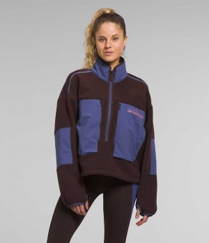 Pullover The North Face Trailwear Fantasy Ridge Flash ½-Zip Mujer Marrones Azules | CL-WCSTM