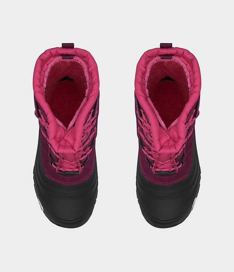 Botas de Invierno The North Face Alpenglow V Impermeables Niña Fucsia Negras | CL-VNEIY