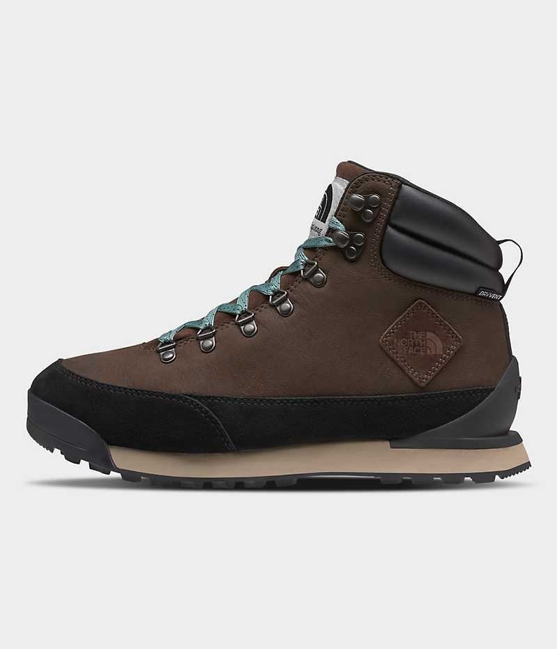 Botas de Invierno The North Face Back-To-Berkeley IV Cuero Impermeables Hombre Marrones Negras | CL-NCFQL