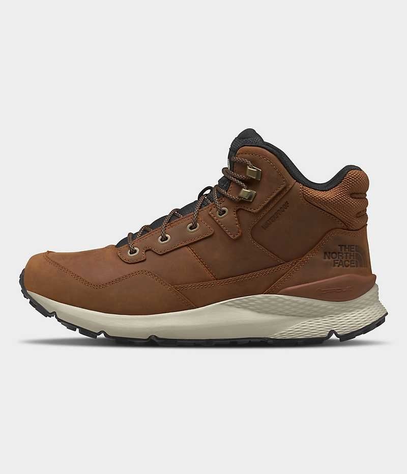 Botas de Invierno The North Face Vals II Mid Cuero Impermeables Hombre Marrones | CL-DSWFP