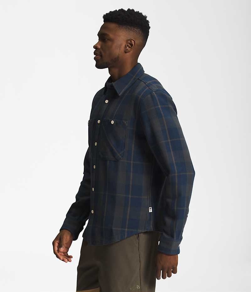 Camisa The North Face Valley Twill Flannel Hombre Azul Marino | CL-JYNHB