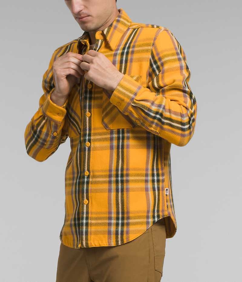 Camisa The North Face Valley Twill Flannel Hombre Doradas | CHILE-DFECW