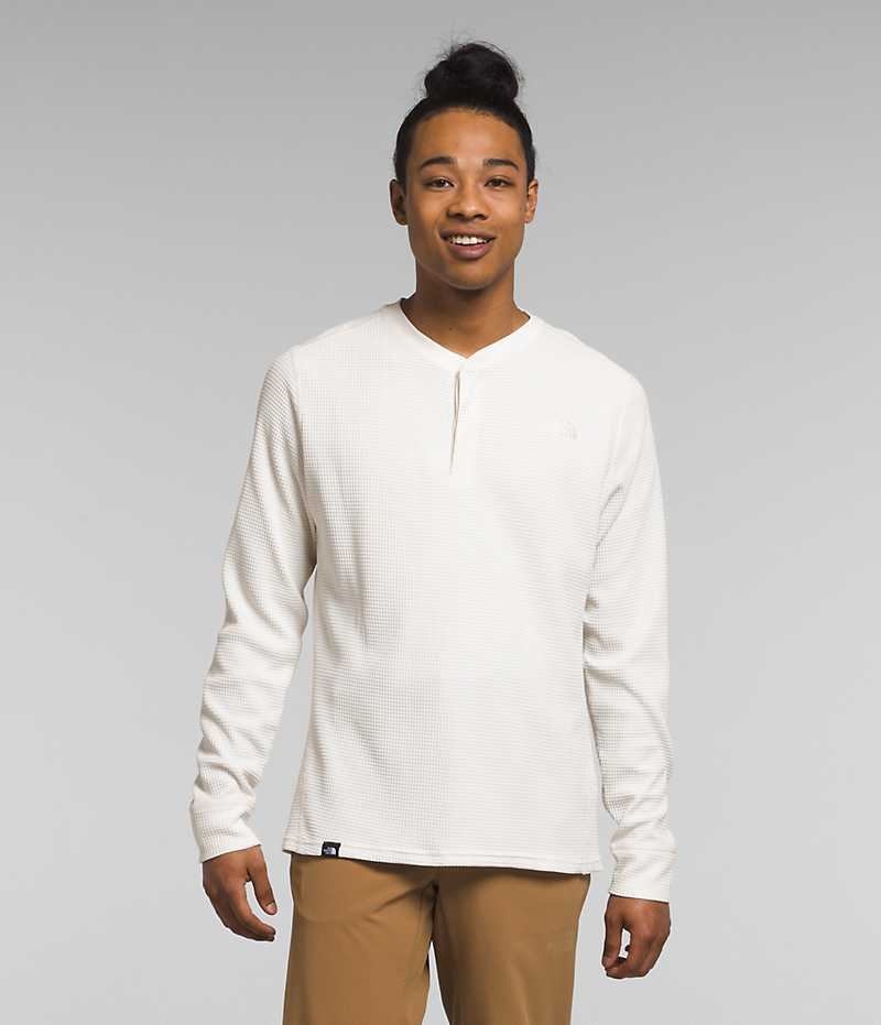 Camiseta The North Face Canyon Fog Thermal Long Sleeve Henley Hombre Blancas | CHILE-FDRSL