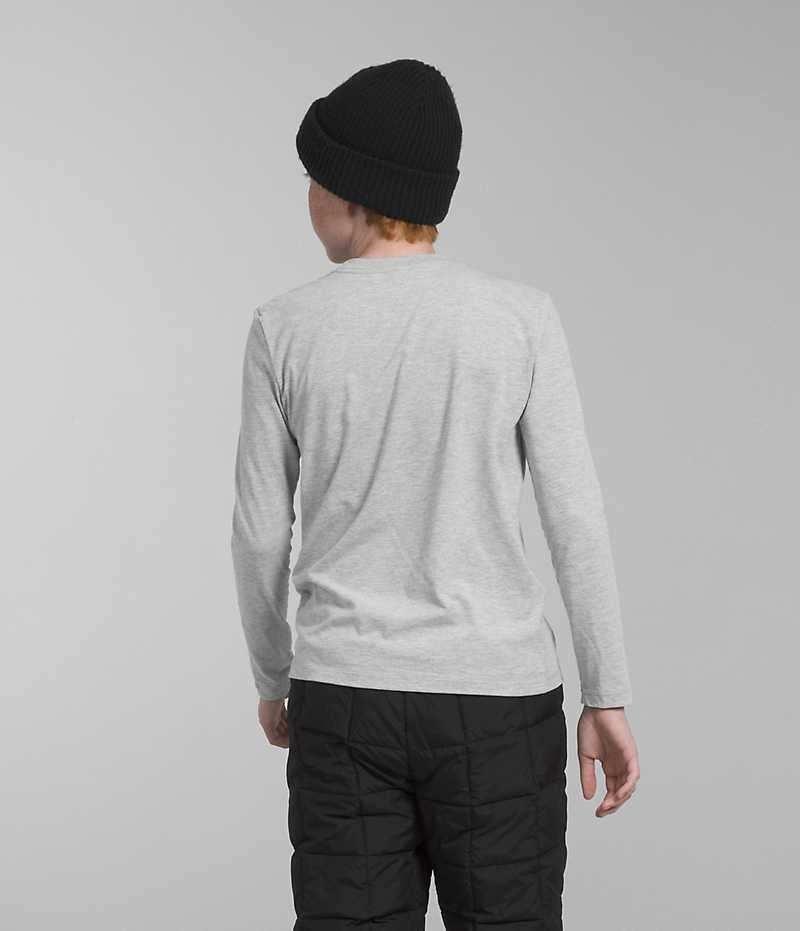 Camiseta The North Face Long Sleeve Estampadas Niño Gris Claro | CHILE-KHSXT