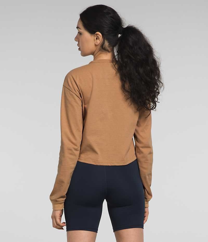 Camiseta The North Face Long Sleeve Heritage Patch Mujer Marrones | CL-KFROW