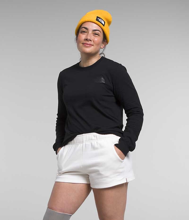 Camiseta The North Face Long Sleeve Sleeve Hit Estampadas Mujer Negras | CL-ESVOP